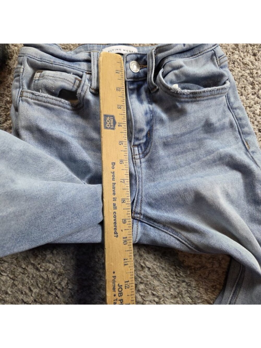 Vervet Jeans Womens 25 Slim Denim Raw Hem Distressed Light Wash - Picture 3 of 6
